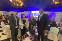 USAID Country Manager Alex Gainer, JEP Group's Director, Corporate Affairs, Shared Values & Marketing, Melissa Newman, 
Chief of Party for LPD Morana Krajnovic, Director General for the Private Sector Organisation of Jamaica, Dr. Wayne Henry